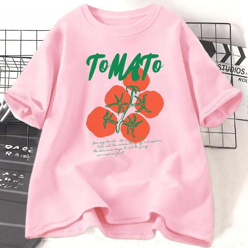 Tomato T Shirt Summer Garden T-Shirt Women Girl Farmers Market Tshirt Gift for Gardener Vintage Women Short Sleeve Tshirts
