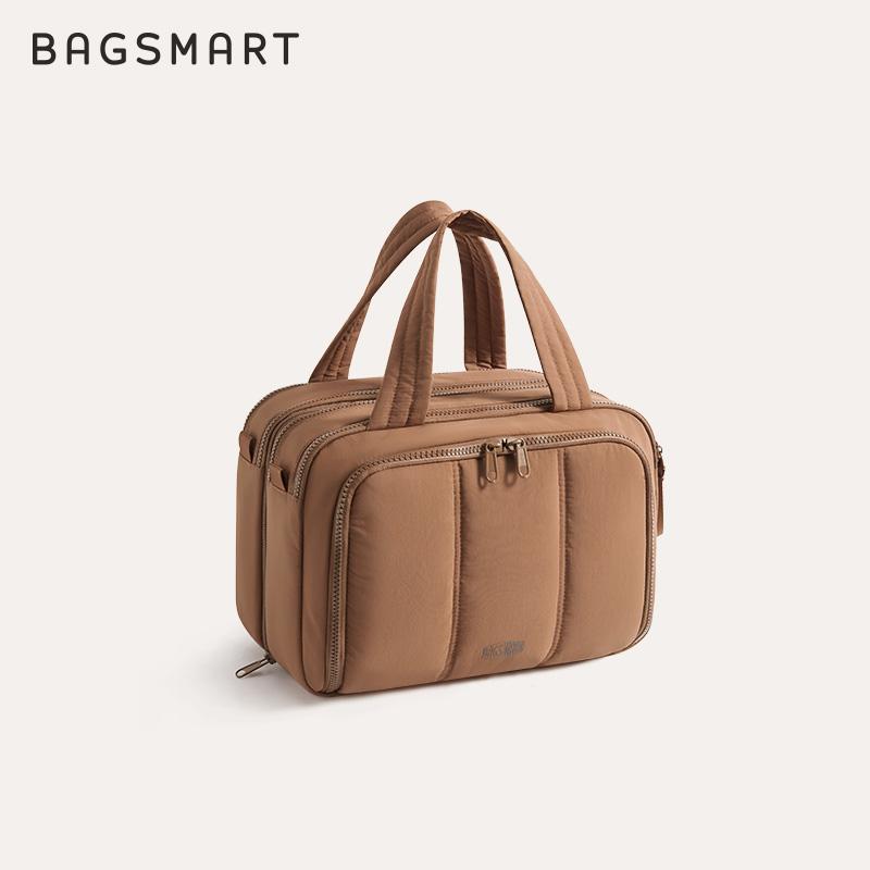 BAGSMART Wasserdichte Kulturtasche Für Frauen Reise-Make-up-Organizer Mit Fächern Leicht Tragbar Kosmetik-Sporttasche