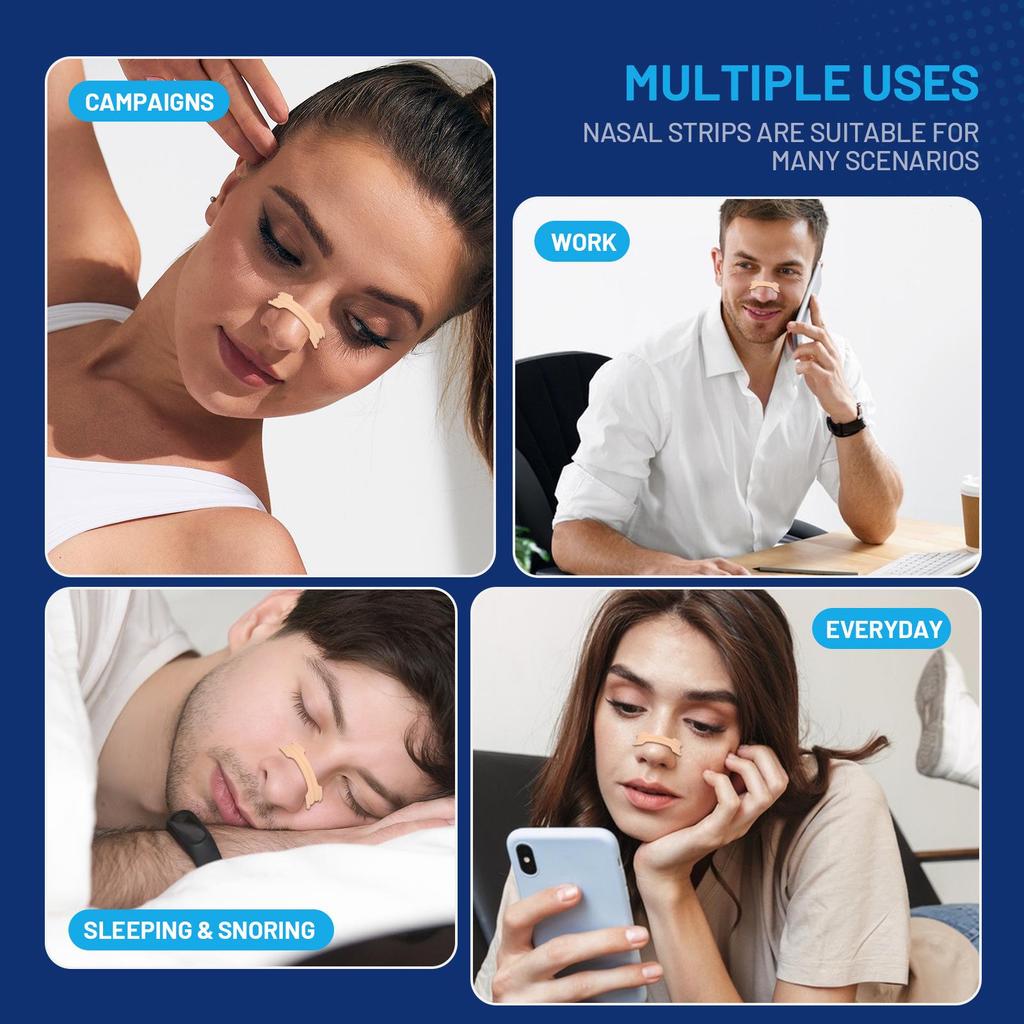 Breathe Easy Anti-Snark Näsplåster för Förbättrad Näsandning