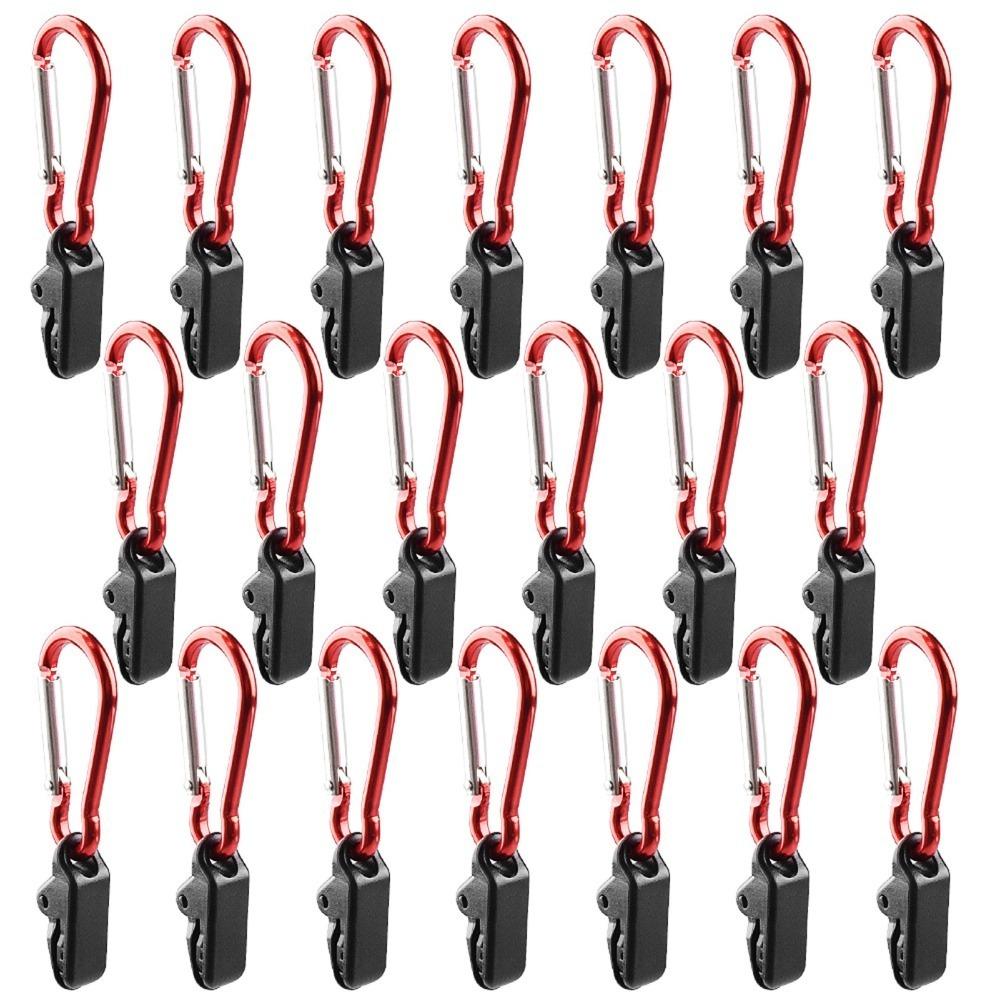 20 Pcs Heavy Duty Tarp Clamps With Carabiner Tent Snaps Durable Awning Clips Farming Garden