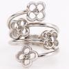 LOUIS VUITTON Ring Flower Full Ring M68130 Silver metallic #5.1(US Size) 5.0g Women Used