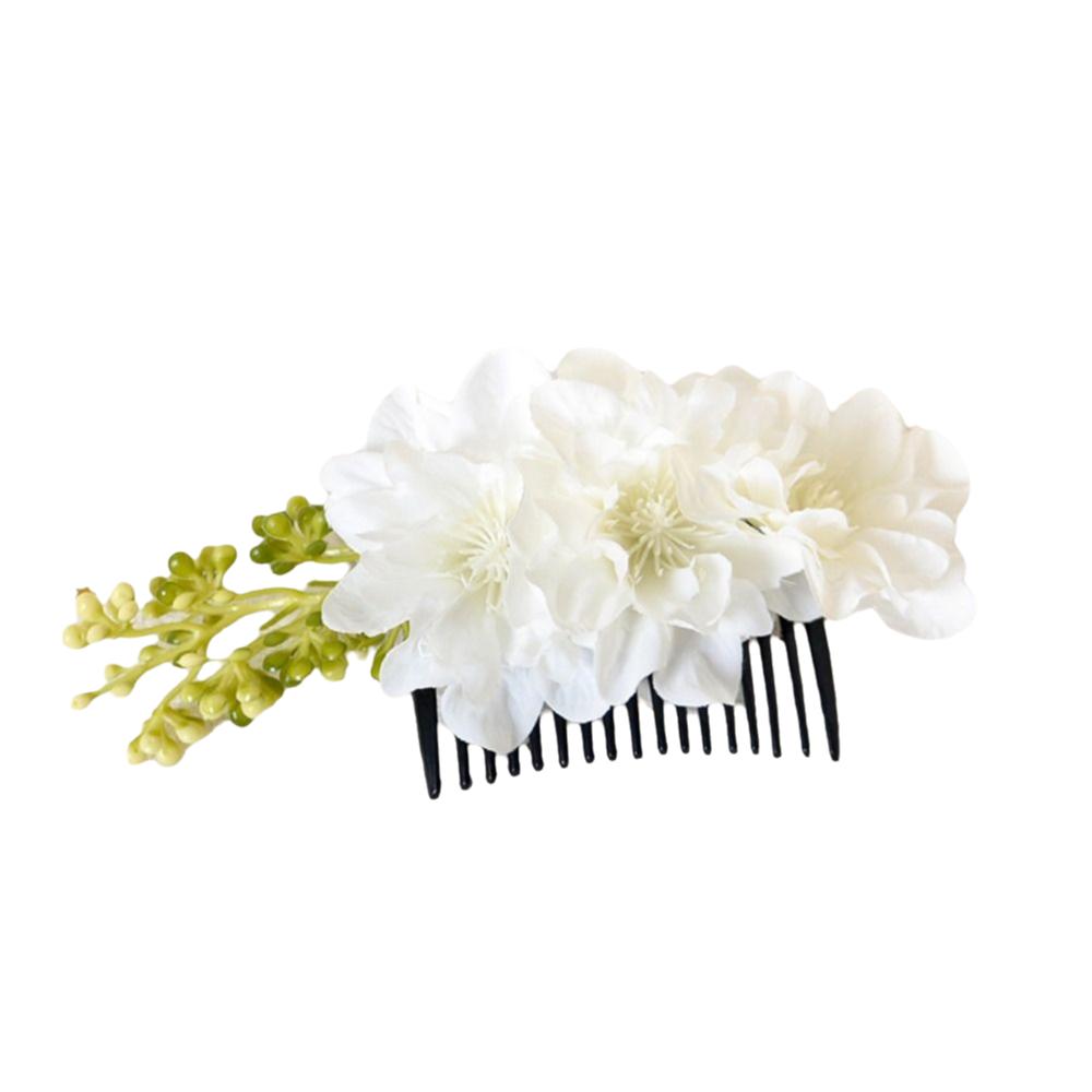 Multicolor Flower Hair Comb Cloth Thai Hair Comb Temperament Hair Accessories  performance clothing