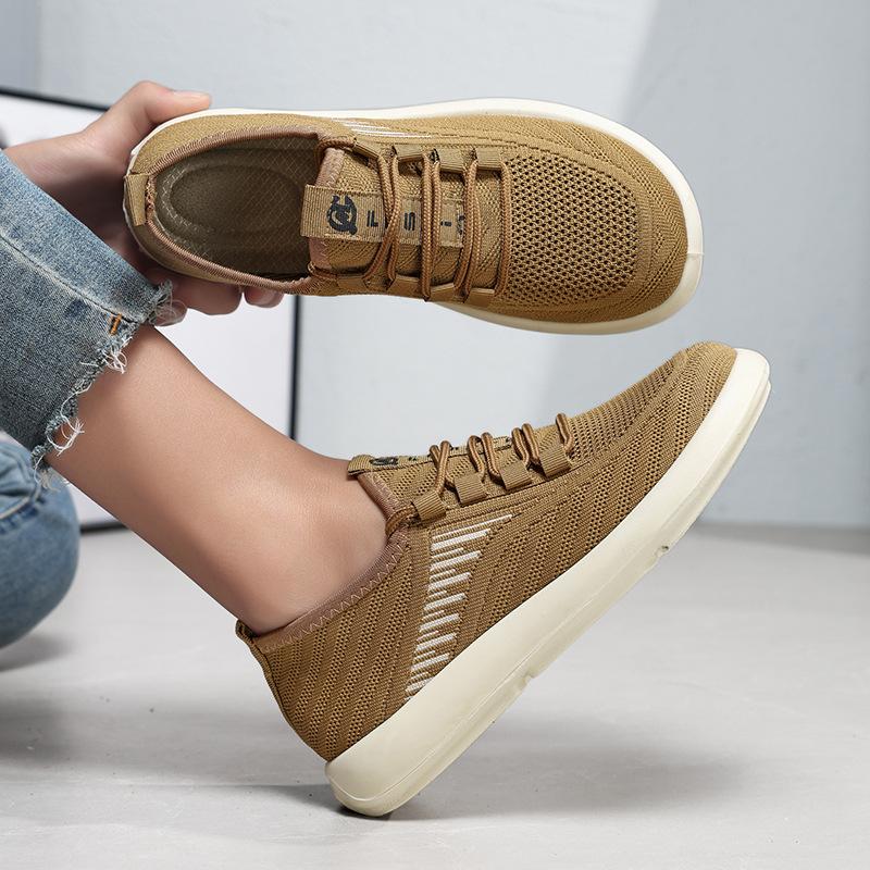 Spring and summer cloth shoes women's flat-bottomed fly-woven casual lightweight breathable single shoes soft-soled non-slip casual shoes