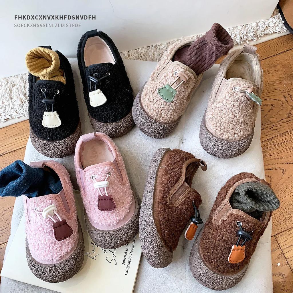 Zapatillas Fashion Girl Shoe 2024 Child Sneakers with Fleece Kids Shoes Allmatch Casual Boy Shoe Comfort Cotton Shoes Tenis