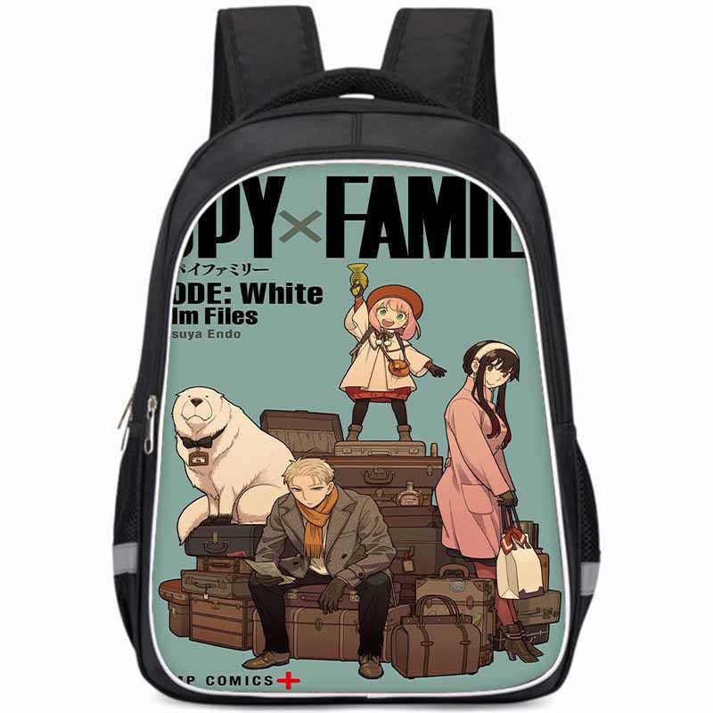 Geräumiger Spy Family Rucksack für Kinder Leichte Oxford-Stoff Schultasche