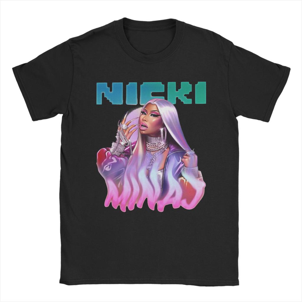 Nicki Minaj Queen of Rap T Shirts Rapper Singer Music Pure Cotton Clothes Funny Short Sleeve Round Neck Tees Printed TShirt