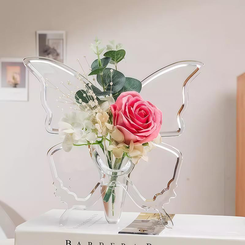 Picture Frame Unique Flower Vase Clear Acrylic Flower Vase for Centerpieces. Minimalist Home Decor Vases