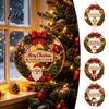Artificial Wreath for Fireplace Interchangeable Wooden Christmas Wreath, 12 Pcs Front Door Plaque, DIY Holiday Craft Decorations Handmade Pattern