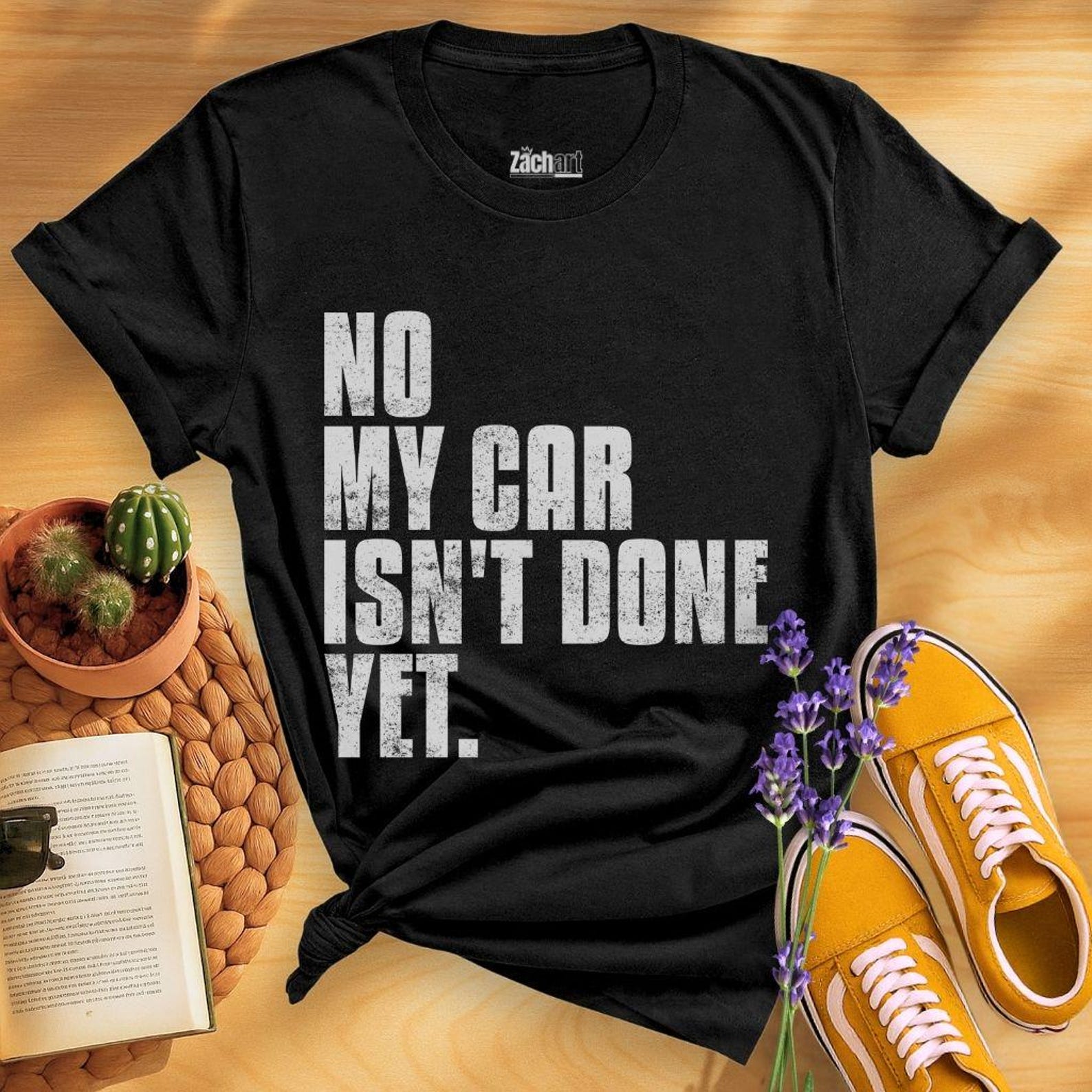 No My Car Isn t Done Yet Shirt, Funny Auto Mechanic Tee, Car Repair Humor, Garage Life Shirt, Grease Monkey Gift, Car Enthusiast Shirt 2XL