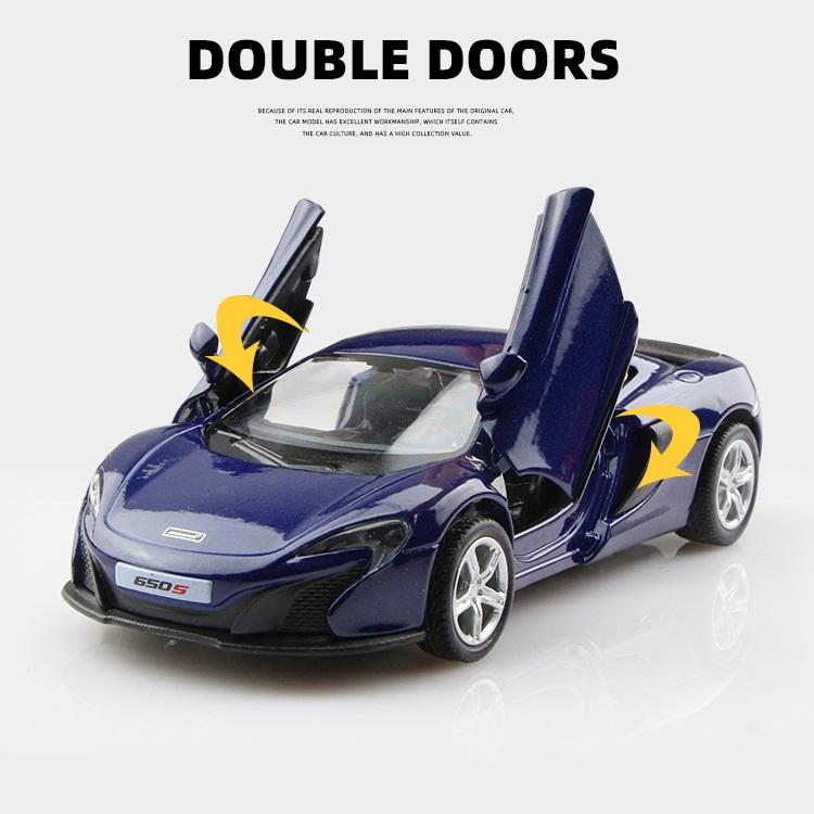 5 Inch Metal Car Simulation Exquisite Diecast & Toy Vehicle McLaren 650S Supercar RMZ City 1:36 Alloy Model Gifts For Children