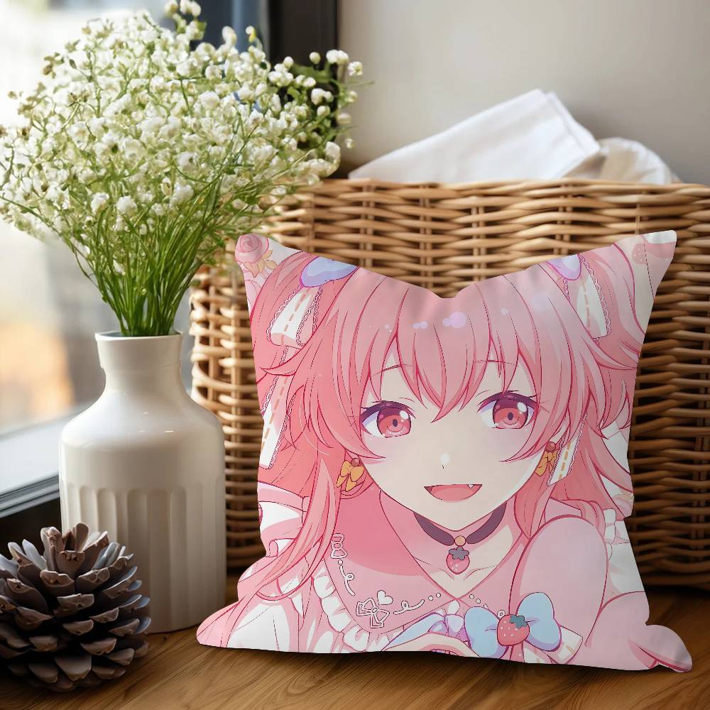 Аниме Айри Момои Подушка Чехол для подушки Наволочка Гостиная Диван Домашний декор На заказ 16x16Inch