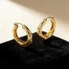 1PAIR French minimalist gurgling earrings, high-end light luxury 2025 new popular niche unique temperament plain ring earrings women