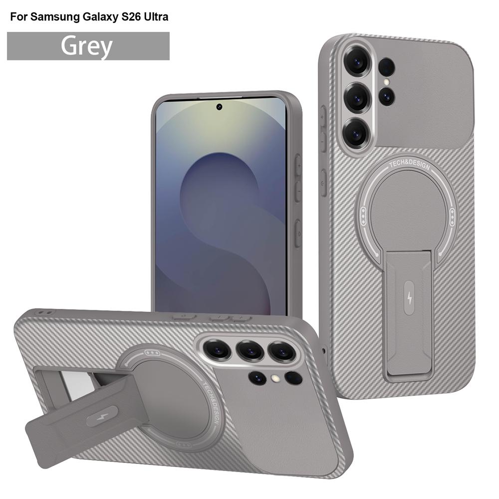 Magnetic Armor Bracket Holder Case For Samsung Galaxy S26 Ultra S25 Edge S24 FE S23 S22 5G For Magsafe Wireless Charge Cover
