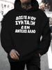 2026 Music Festival Summer New Arrival Unisex Casual Versatile Style Fashion Hoodie with  Greek Letter Print Pattern, Unique and Eye-Catching Letter D
