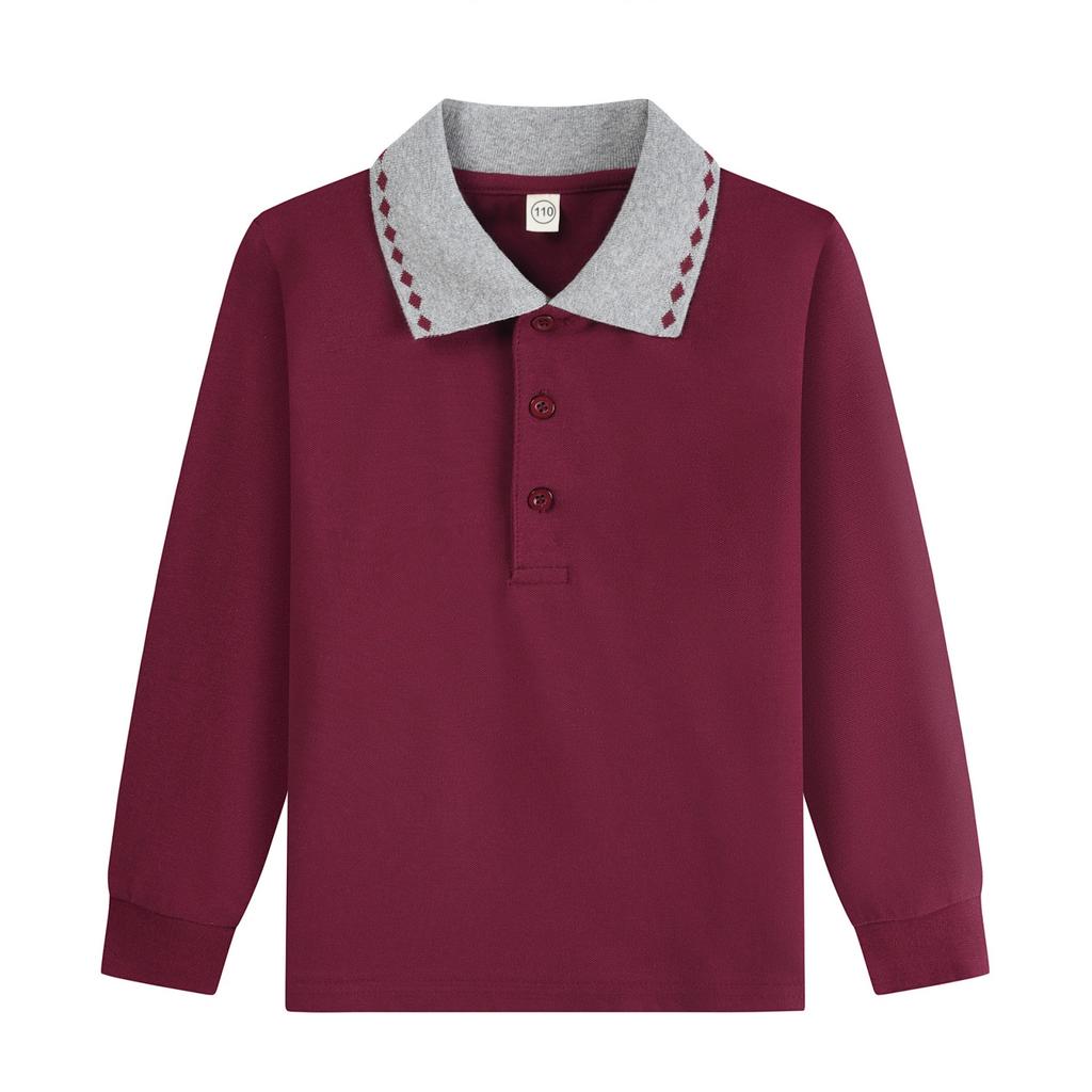 Children's Long Sleeve Cotton T-Shirt for School Everyday Wear -