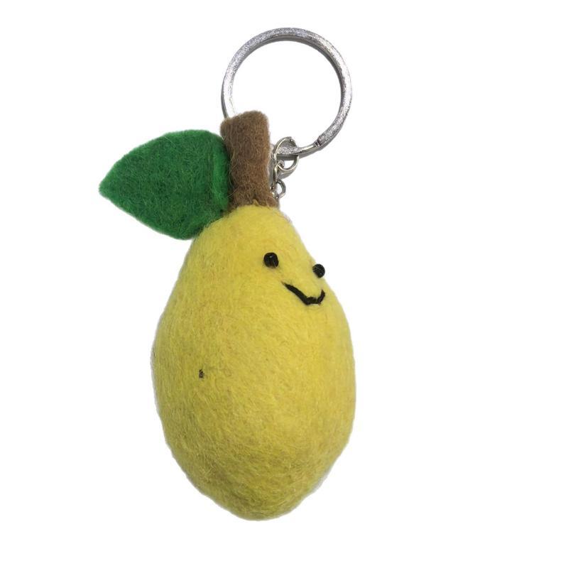 Eco-Friendly Felt Green Vegetable Keychain Adorable Lightweight Bag Pendant Schoolbag Ornament for Students Daily Use