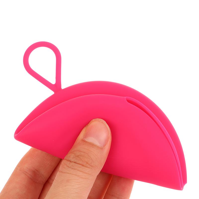 Cutie de disc menstrual reutilizabilă din silicon Igienă feminină Produse de îngrijire pentru femei Perioada Colector menstrual Husă din silicon pentru sănătatea femeilor