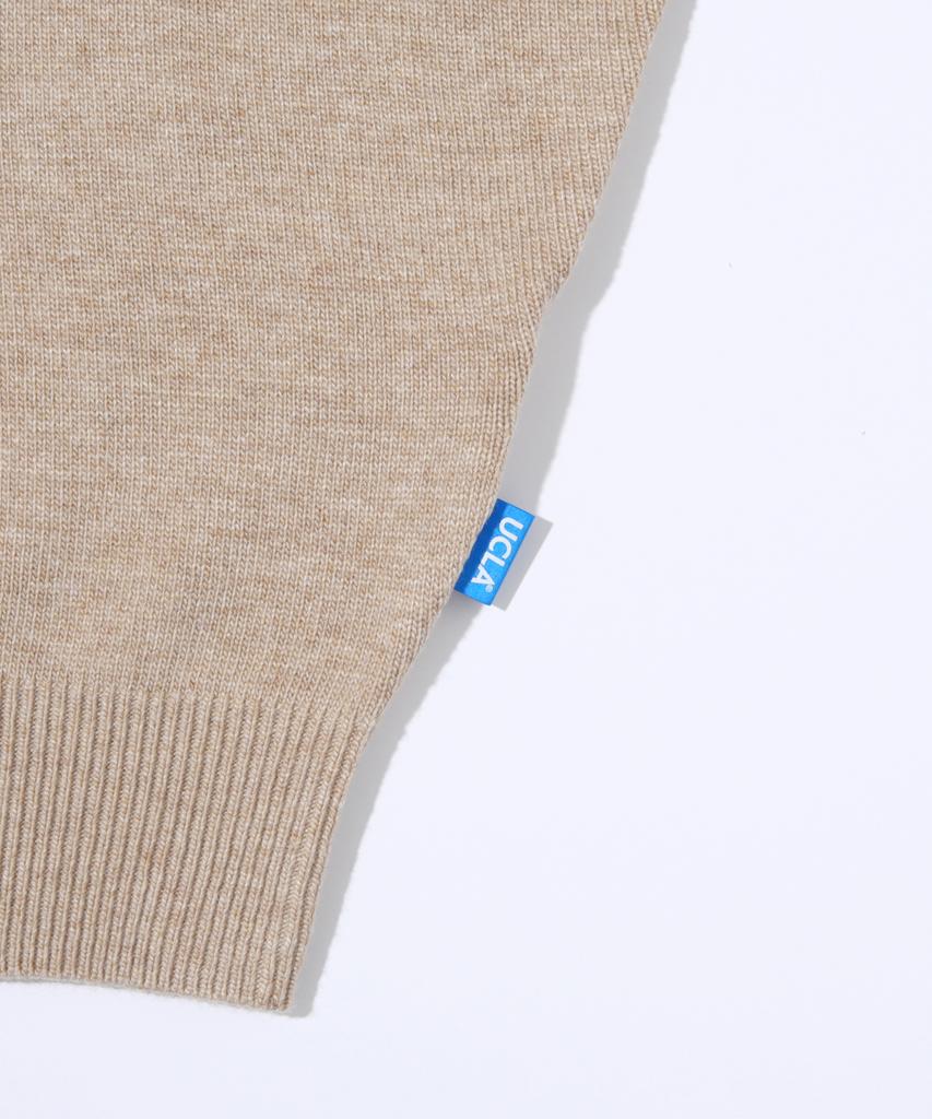UCLA Women'S Illustration Jacquard Melange Round Neck Sweater [Brown](Ub2Lk82)