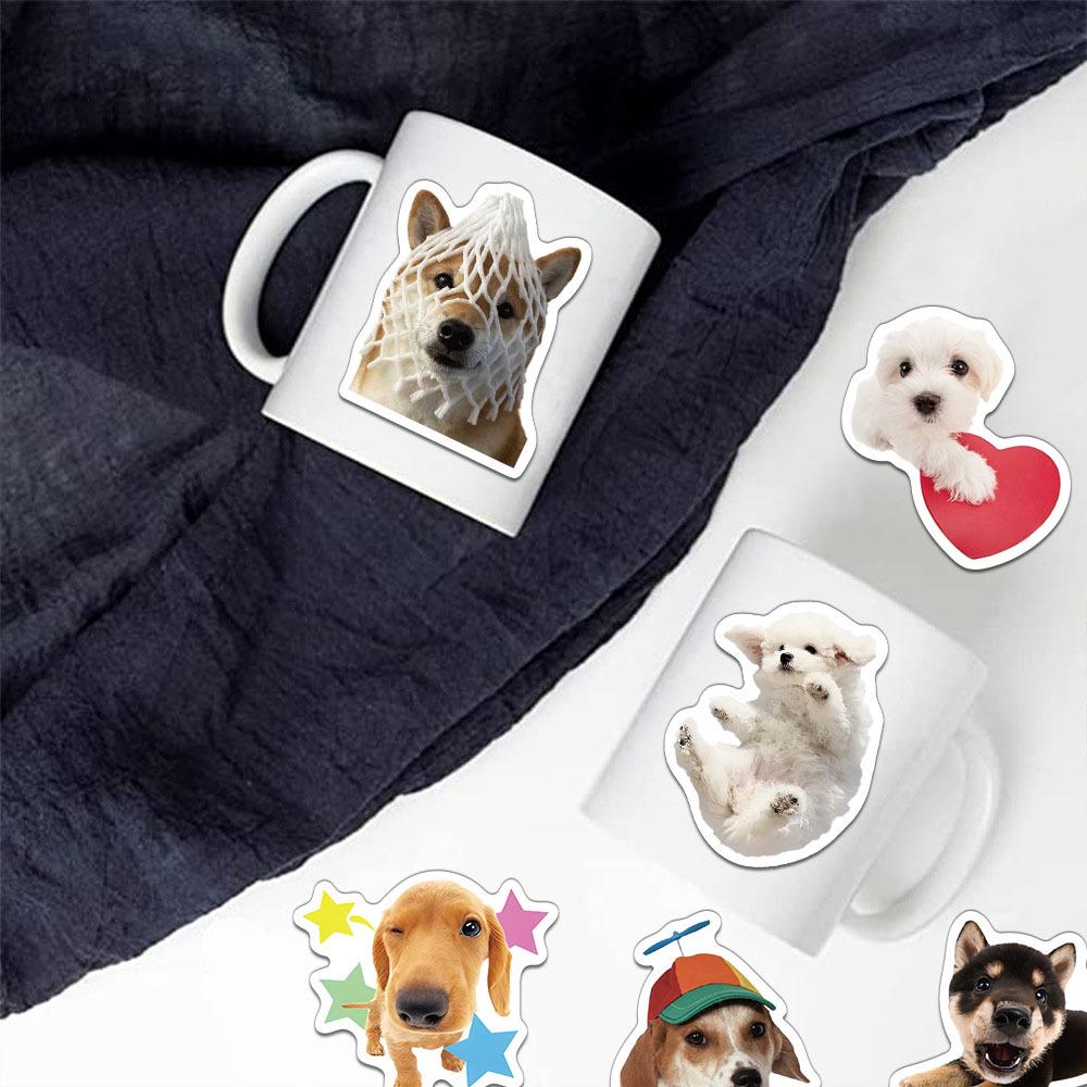 50 Sheets/Set Realistic Dog Stickers for Journals, DIY, Phone Cases