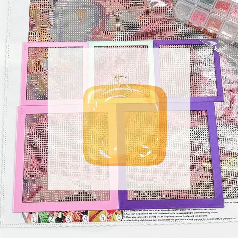 2Pcs Reusable Positioning Tools Colorful Magnetic Rhinestone Painting Frames For Cross Embroidery DIY Accessories