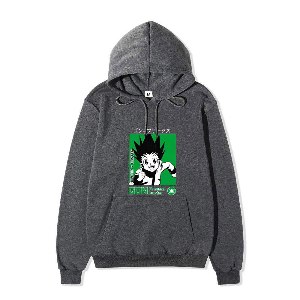 Japanese Anime Hoodie Sweatshirt Hunter X Hunter Graphic Printing Sweatshirts for Fans Casual Autumn Winter Fleece Streetwear