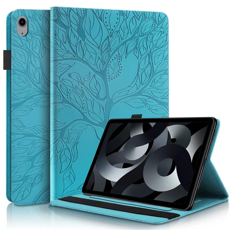 Tablet Coque for IPad A16 Case Emboss Tree Flip Wallet Stand Cover for Funda IPad 11 11th Generation 2025 Case Capa