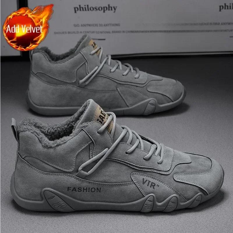 Męskie Buty Robocze z Futrem Bezpieczeństwo Przemysłowe Śniegowce dla Mężczyzn Rozmiar 44 Modne 2025 Moda Oryginalne Okazje Wyprzedaż Niska Cena Oferta Y2k