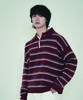 GRAPH PLATFORM Striped Collar Knit