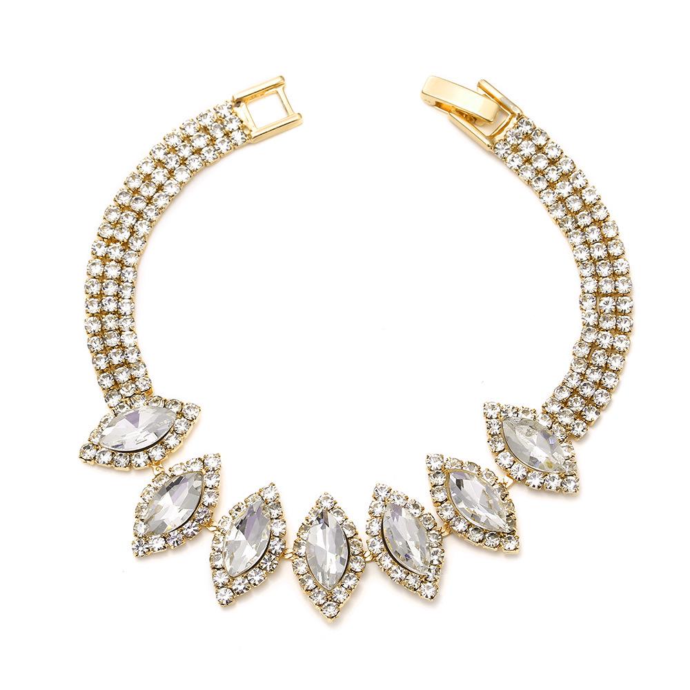 Bridal Angel Tears Rhinestone Zircon Necklace & Earrings Set