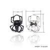BLINGBAY Damen Vintage Gothic Spinnenring Schwarzer Edelstein Statement Verstellbarer Finger Schmuck für Halloween Party