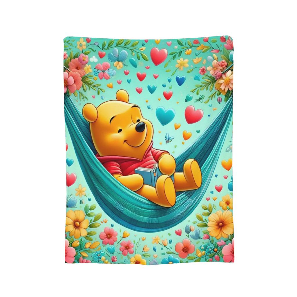 Bär Cartoon Winnie Puuh Decken Flanell Fantastisch Weiche Überwurfdecken für Bettwäsche Wohnzimmer Sommer,