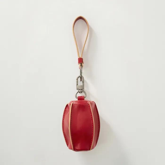 Barrel Mini Pouch Keyring Red