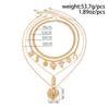 3pcs/set Cross Heart Pendant Necklace Herringbone Snake Chain Choker Accessories