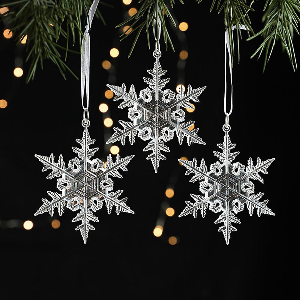 DIY Transparent Icicle Ornaments Acrylic Xmas Tree Ornaments  Merry Christmas Decor
