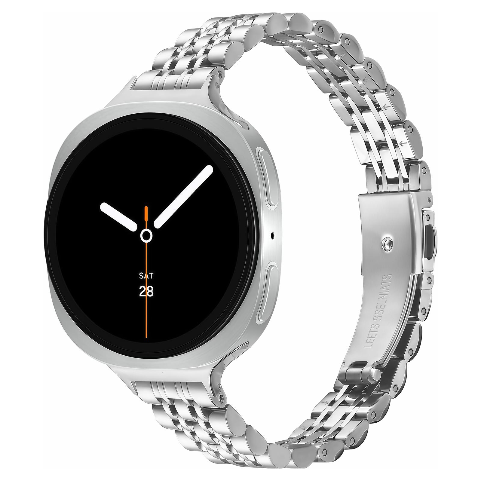 

Slim band For Samsung Galaxy Watch 8 strap 44mm 40mm Accessories Metal Stainless steel Bracelet correa Galaxy Watch 8 classic 46 galaxy watch 8 40mm серебряный