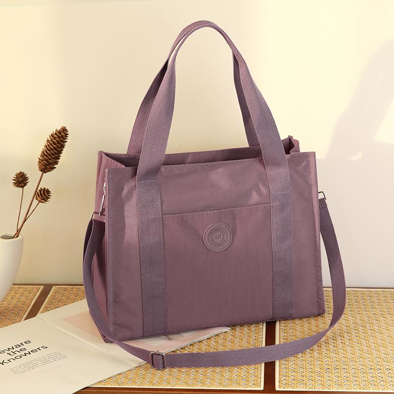 Women's Shoulder Bag Large Capacity Lightweight Tote Bag Nylon Hand Crossbody Bag