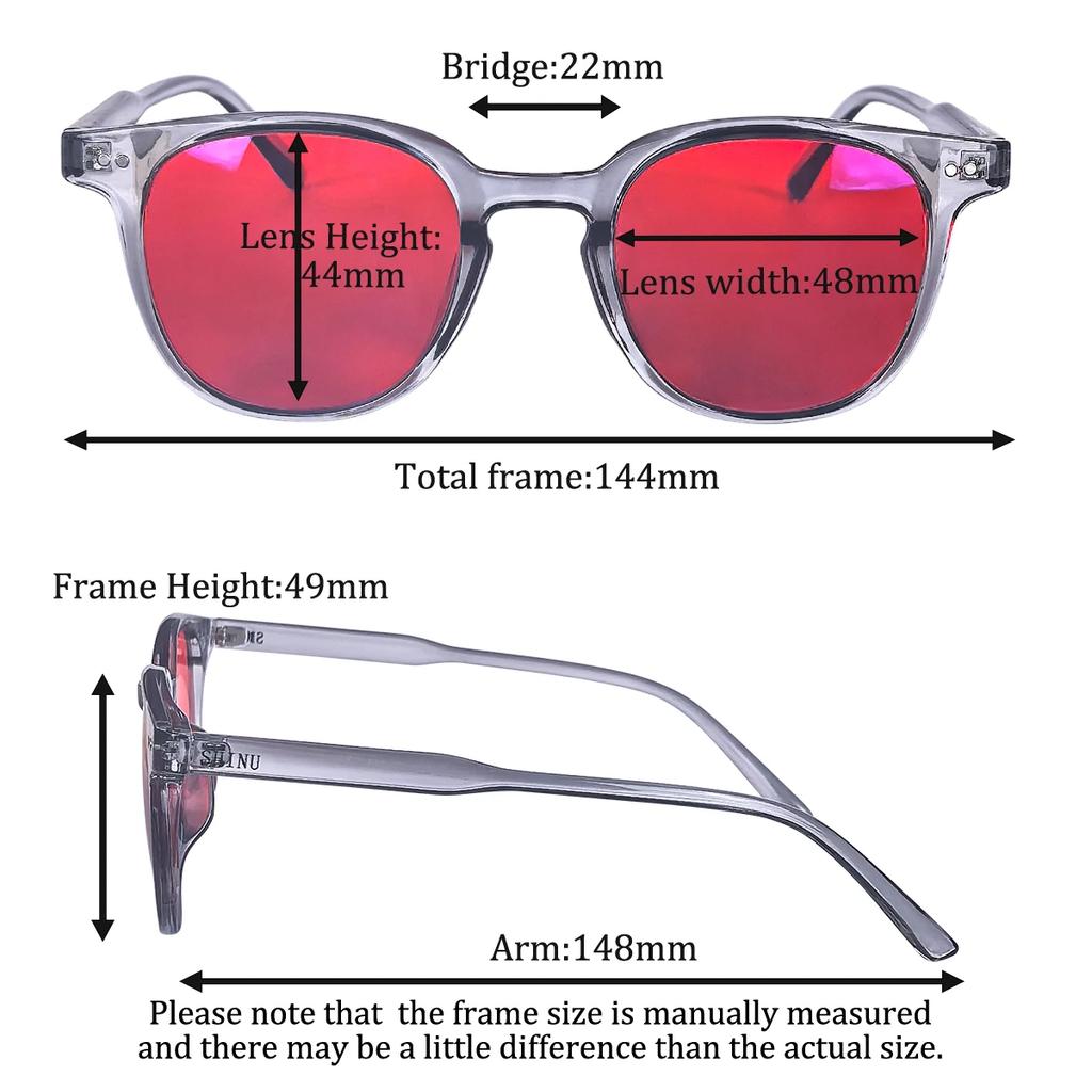 SHINU Red Lens Glasses Women Sleep Better Blue Light Blocking Glasses for Long Screen Time Orange Lens Glasses Gaming Eyewear
