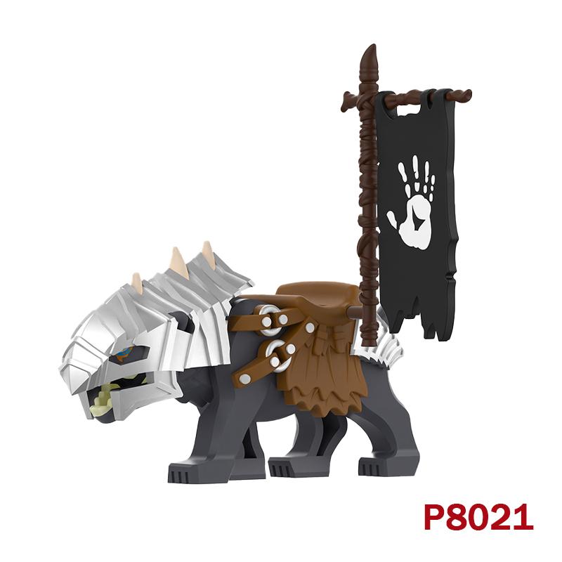 Magic Movies Medieval Animal Figure Building Blocks Dragon Elk Wild Boar Bighorn Sheep Dog Mini Model Bricks Toys DIY Kids Gifts