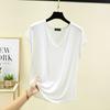 Modal V-Neck Tank Tops Summer Women's T-shirts Sleeveless Plus Size Thin Casual Loose Tee Tops
