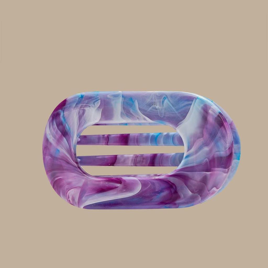 Marble Gradient Oval Claw Hair Clip - Gentle On Hair, Stylish Design, Premium Quality