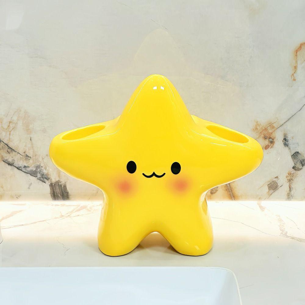 Cartoon Star Electric Toothbrush Holder Ceramic Toothpaste Rack New Toothbrush Storage Rack