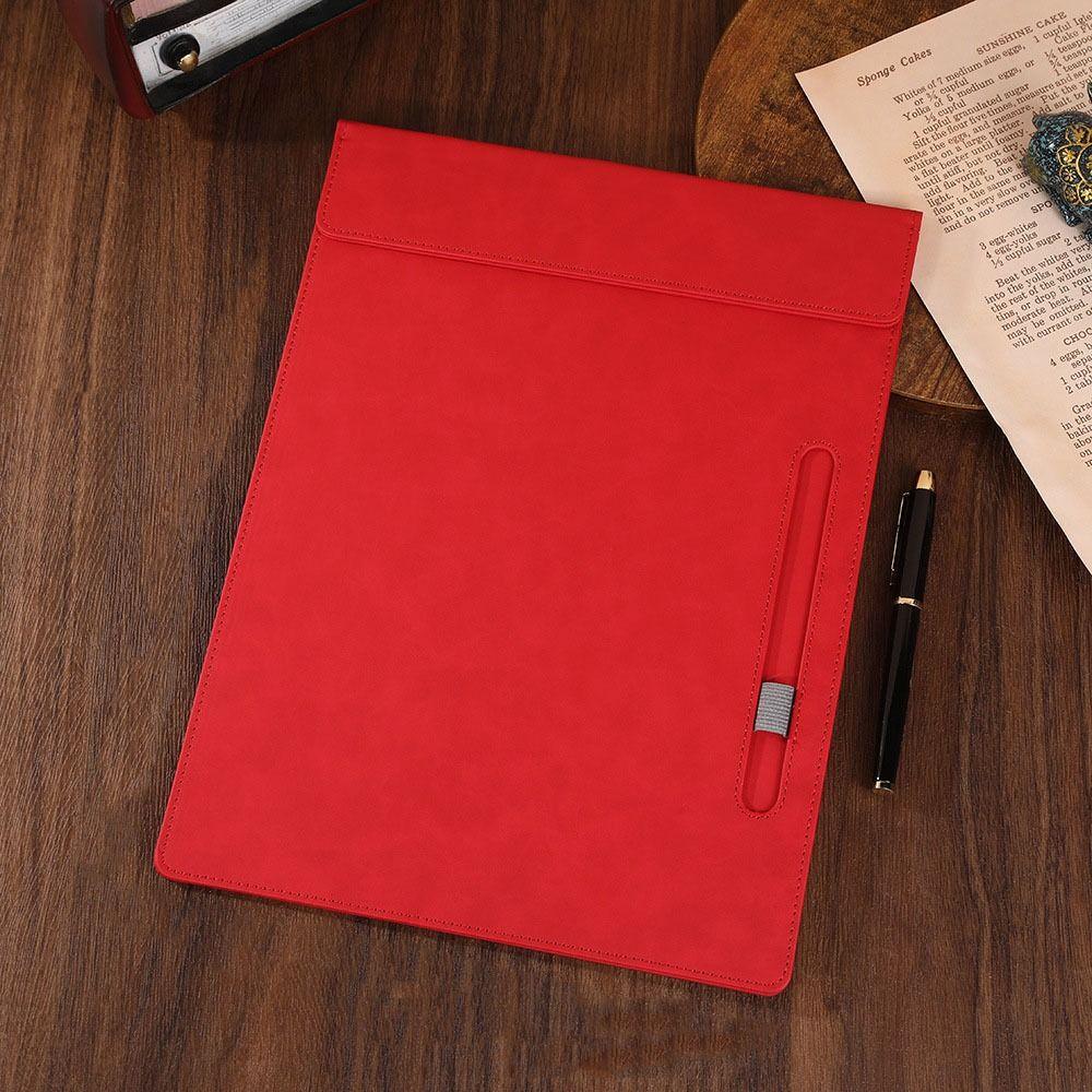 PU Leather File Folder Magnetic Paper Folder Folder Menu Clip Writing Board  Students