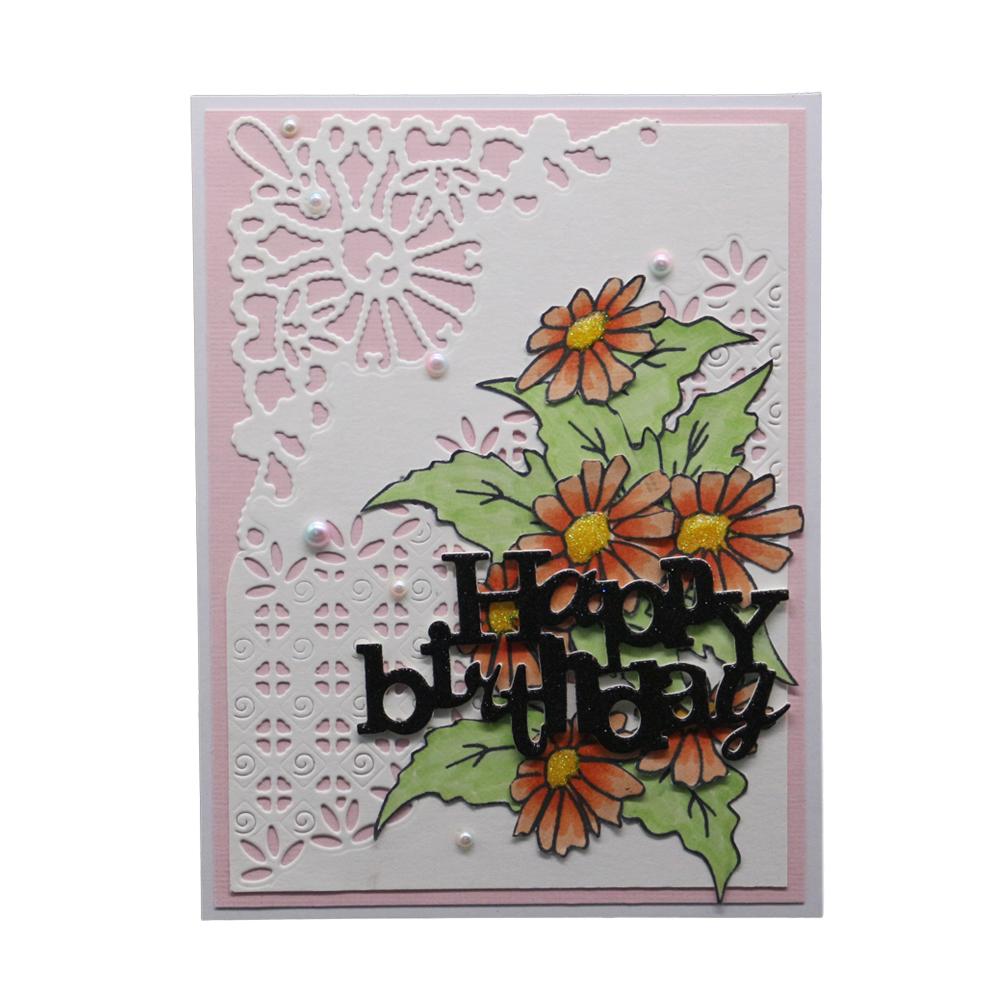 Irregular Background Flower Decor Metal Silvery Stencil Embossing Cutting Dies For Diy Scrapbooking Paper Album Cards Making