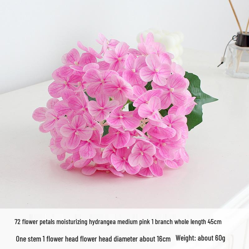 72 Blütenblätter Hortensie 3D-gedruckte künstliche Blume - Hydrierende Haptik Kunstblume für Hochzeitsdekorationen.