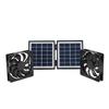 Solar Exhaust Fan Kit Rain Proof 2x5W Exhaust Ventilation Cooling Fan with 10W Foldable Solar Panel for Outdoor   Pet House Utility Room
