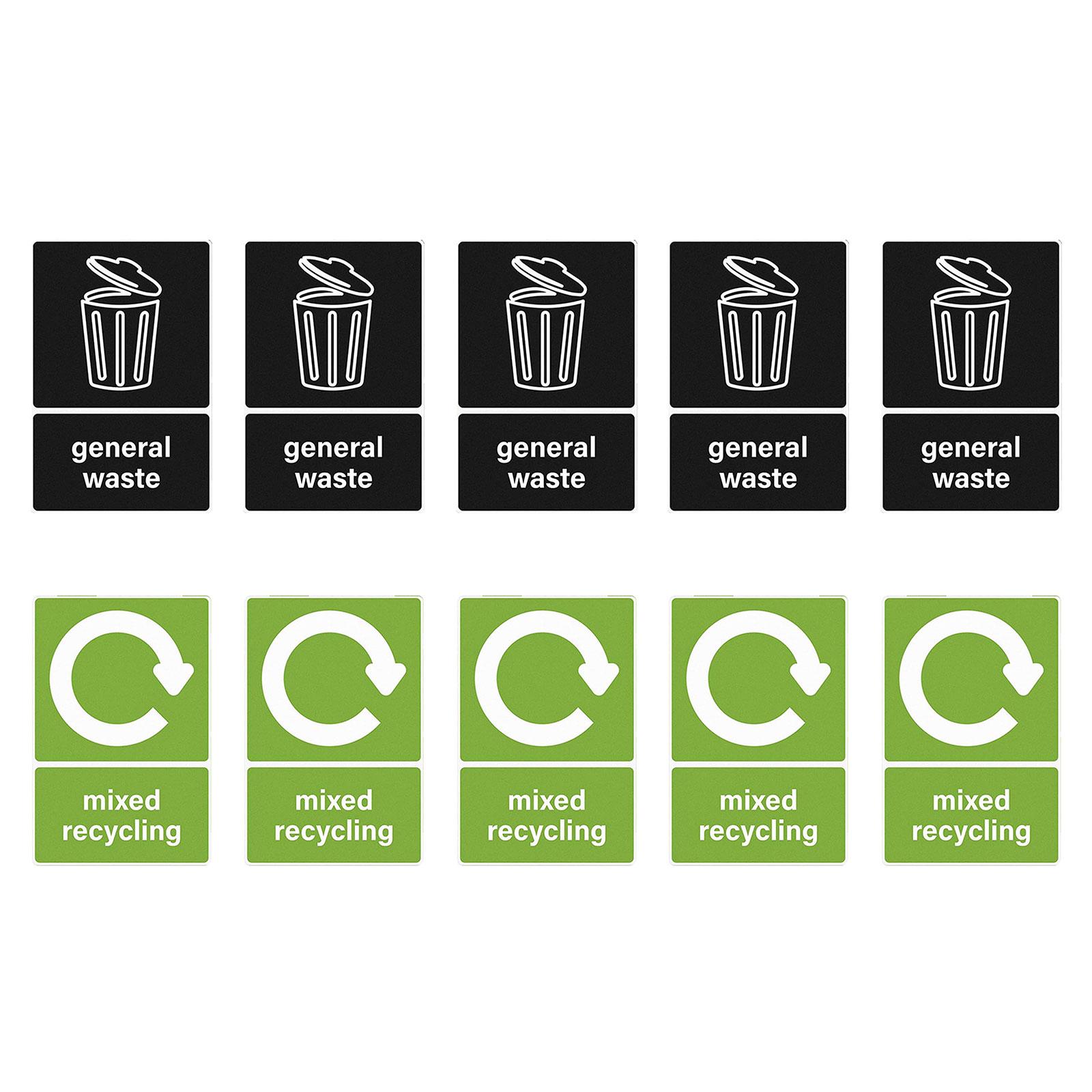 

Экологичные наклейки с символом переработки для мусорных баков, 10 шт. Наклейки с логотипами для переработки для организации дома и офиса
