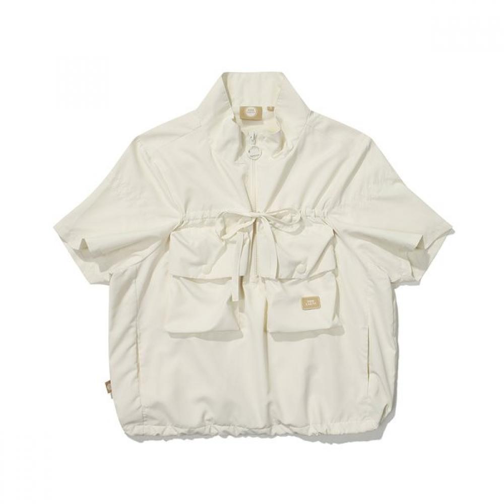 

Bbc Earth Women S Utility Crop Short Sleeve Anorak Ivory [Suhyun] 095