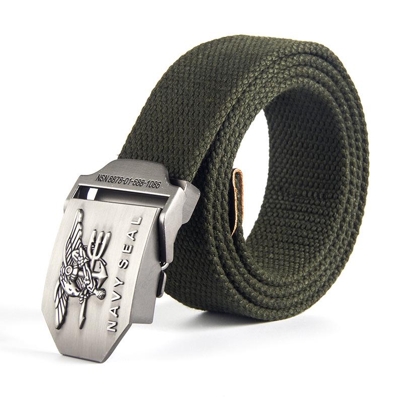 Navy SEALs US Canvas Waist Belt Men's Leather Belt