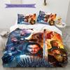 Thrones Game Pattern Bedding Quilt Set Quilt Cover Pillowcase Home Decoration Gift (1 * Duvet Cover + 2 * Pillowcase, Without Core)