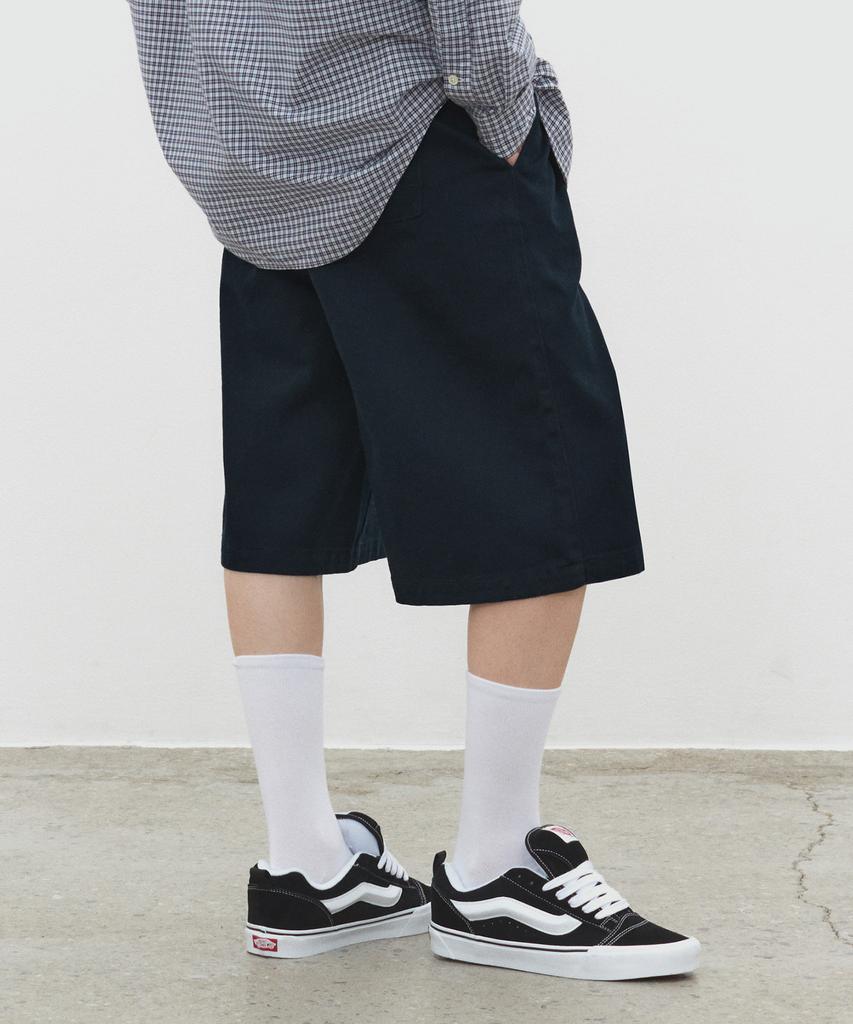 DECET Cotton 2Pleats Shorts Dcpt041Navy
